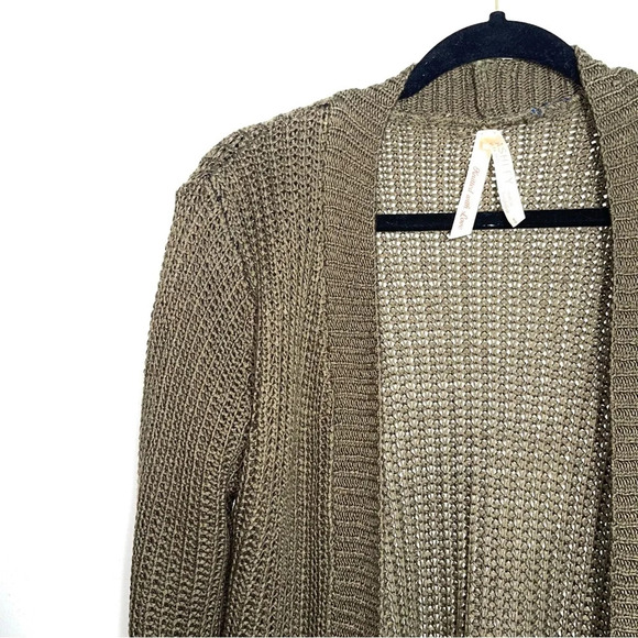 Ashley International 100% Cotton Olive Green Tight Knit Cardigan Small Women’s - Picture 3 of 10